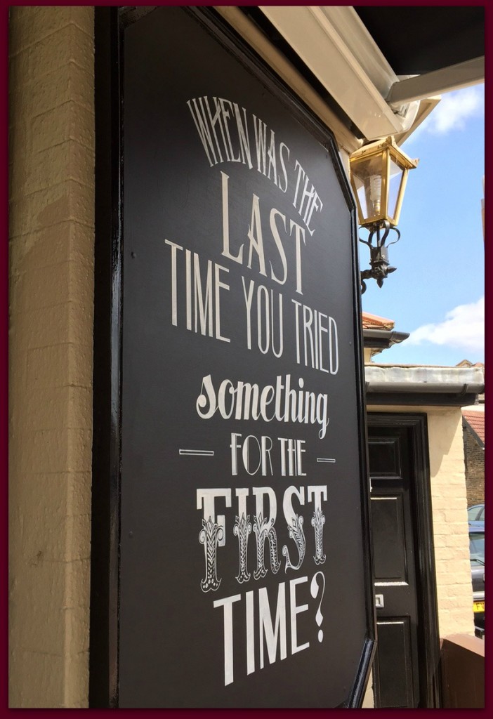 pub sign fist times