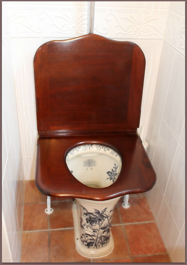 Beautiful old Victorian toilet with a special made Mahogany seat 