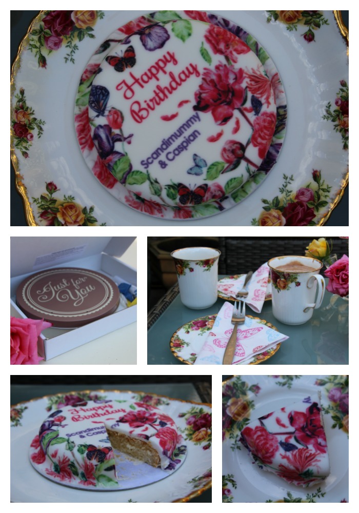 Beautiful sponge cake from bakerdays.com. You can win your very own on the blog now!