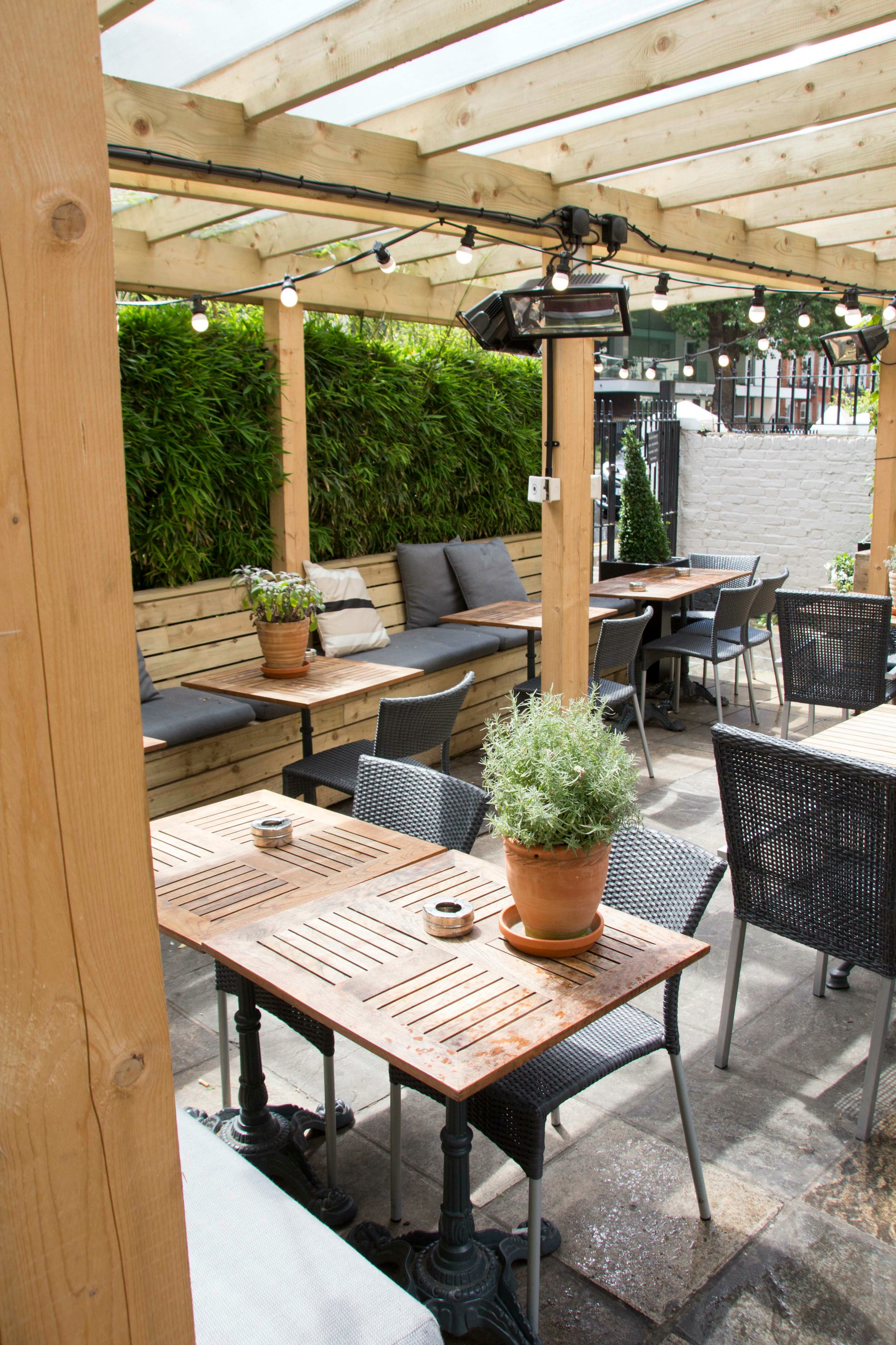 Beer garden at the Prince Albert in Battersea