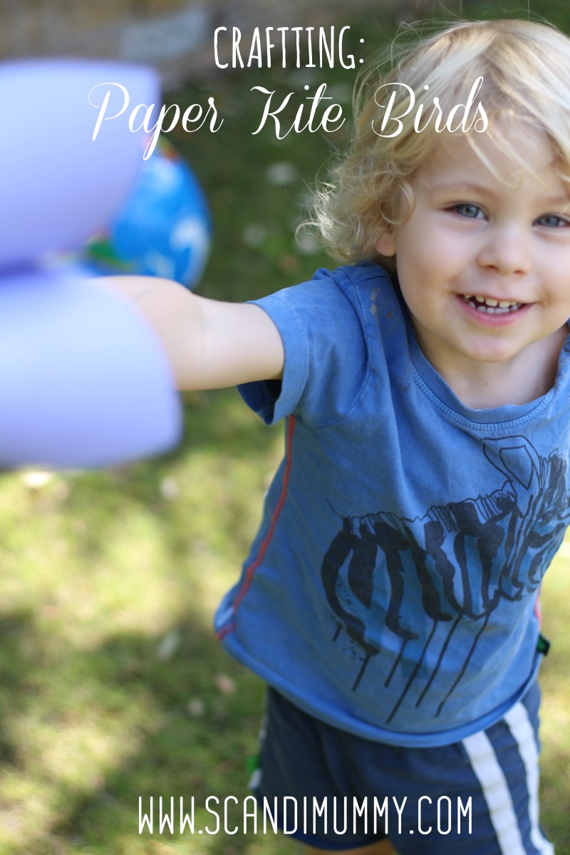 Crafting paper kite birds with Scandi Mummy