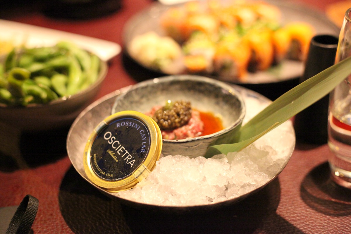 Wagu Beef Tartar with Caviar at Sticks 'n' Sushi Wimbledon