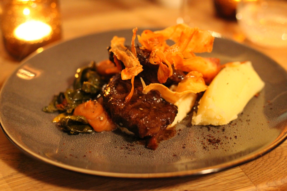 Pork cheeks at Snaps & Rye in Notting Hill