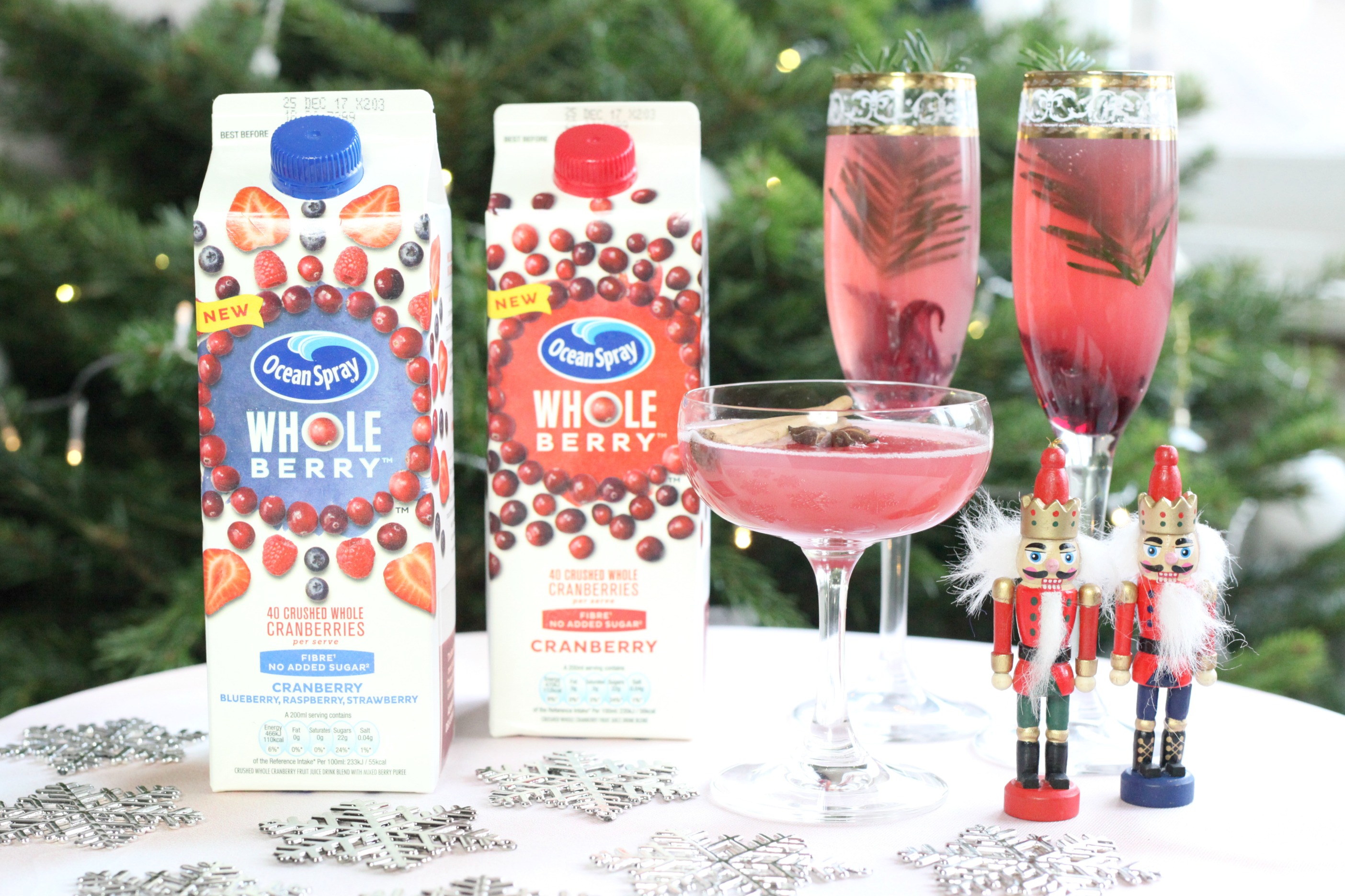 Festive Christmas cocktails using new Ocean Spray Wholeberry