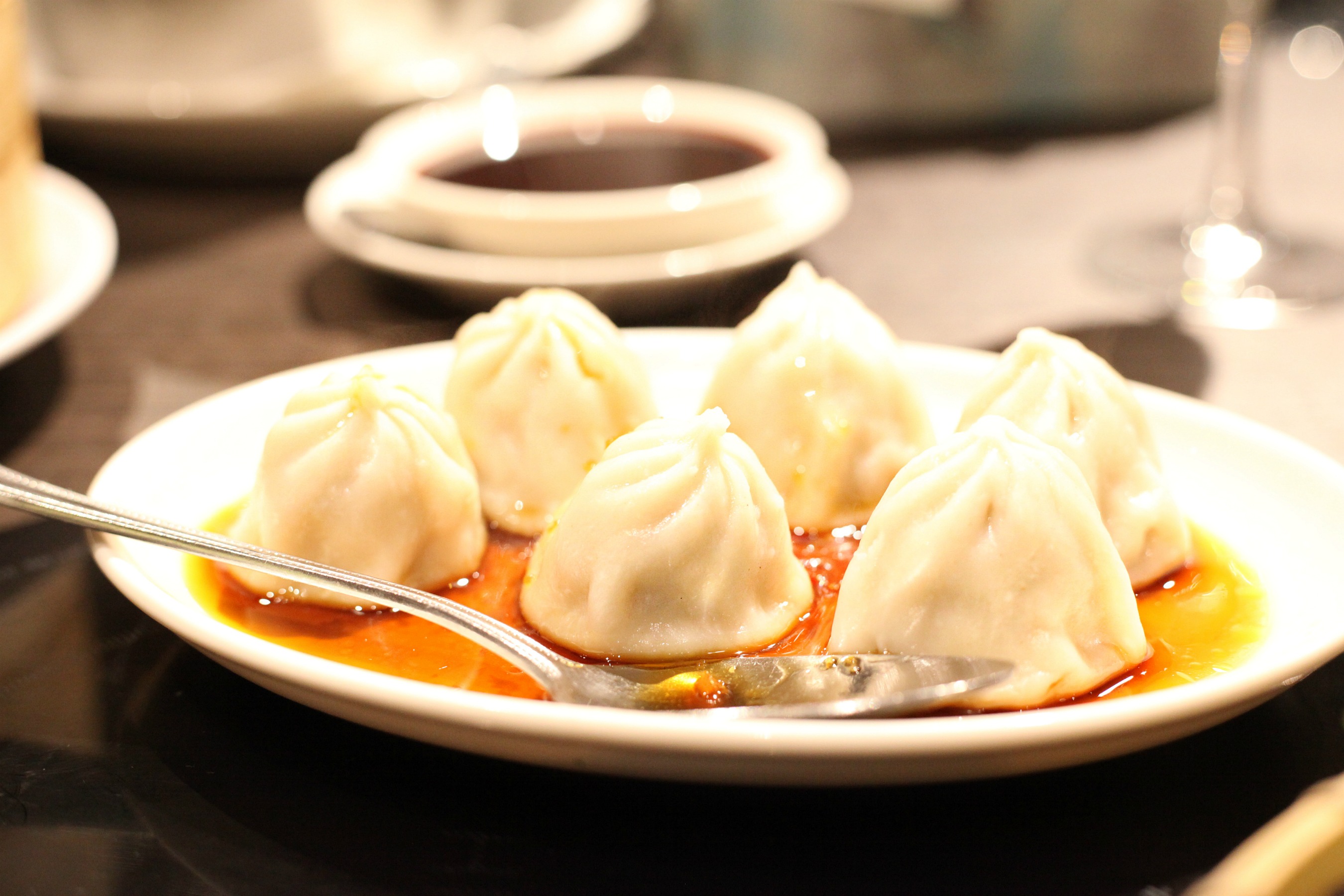 Spicy dumplings at Golden Dragon within Bang, Bang Oriental