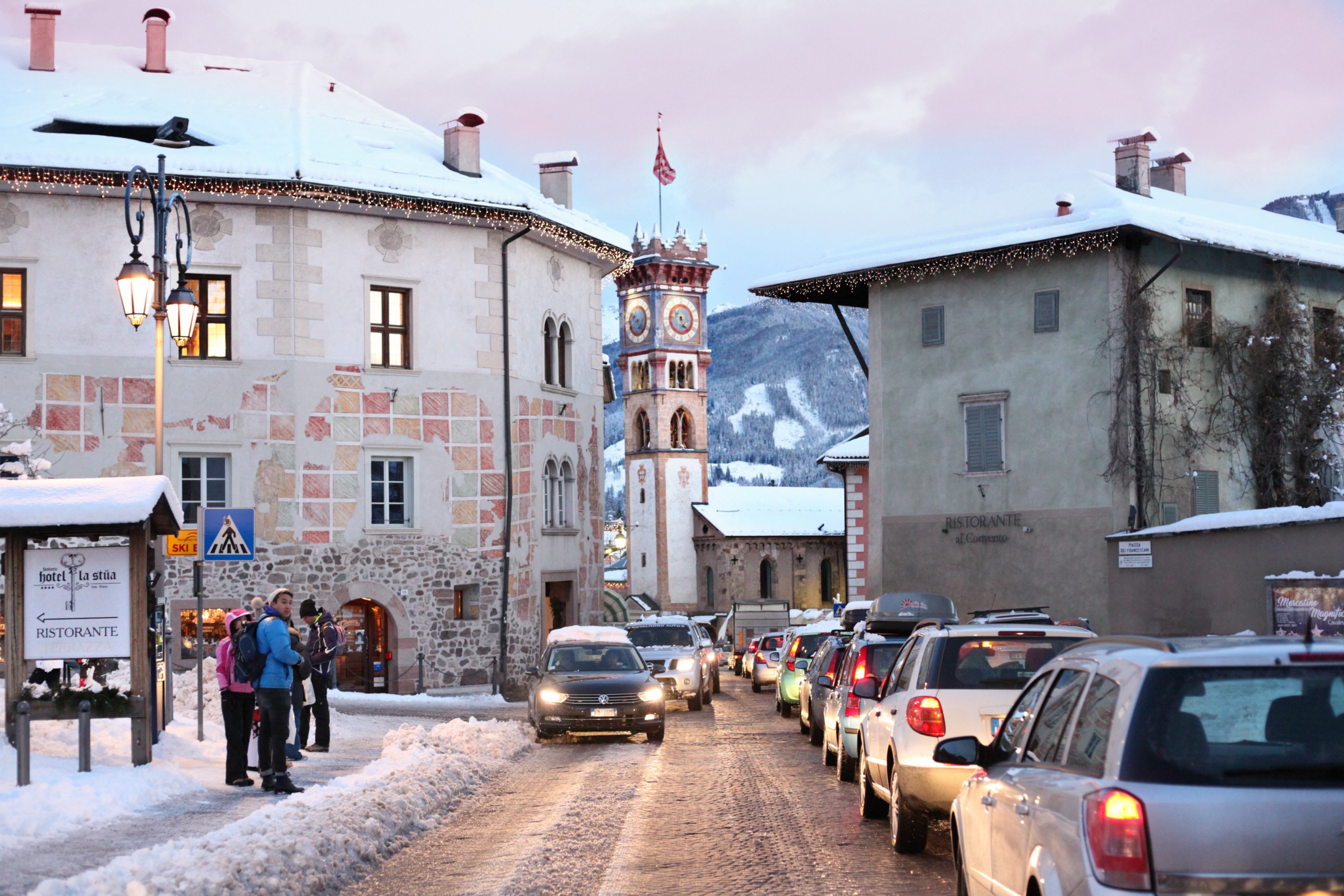 The beautifully town of Cavalese, Val di Fiemme, Italy