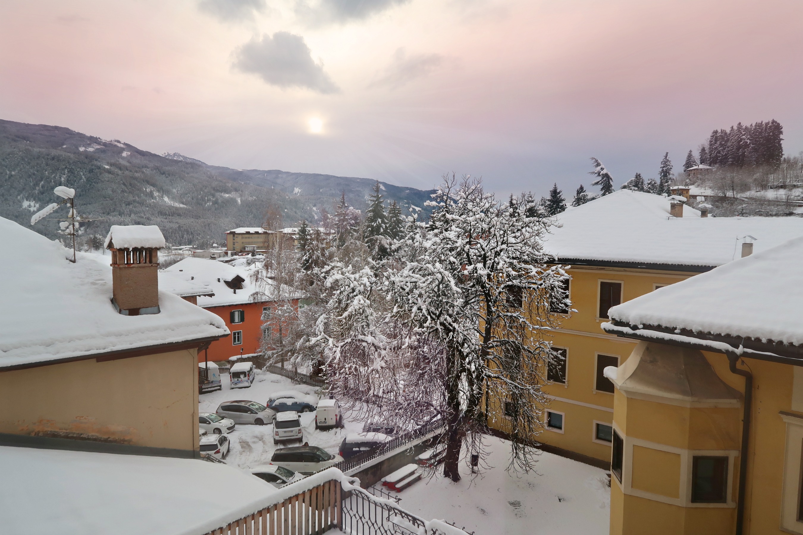 Stunning view in Cavalese in Val di Fiemme, Trentino, Italy