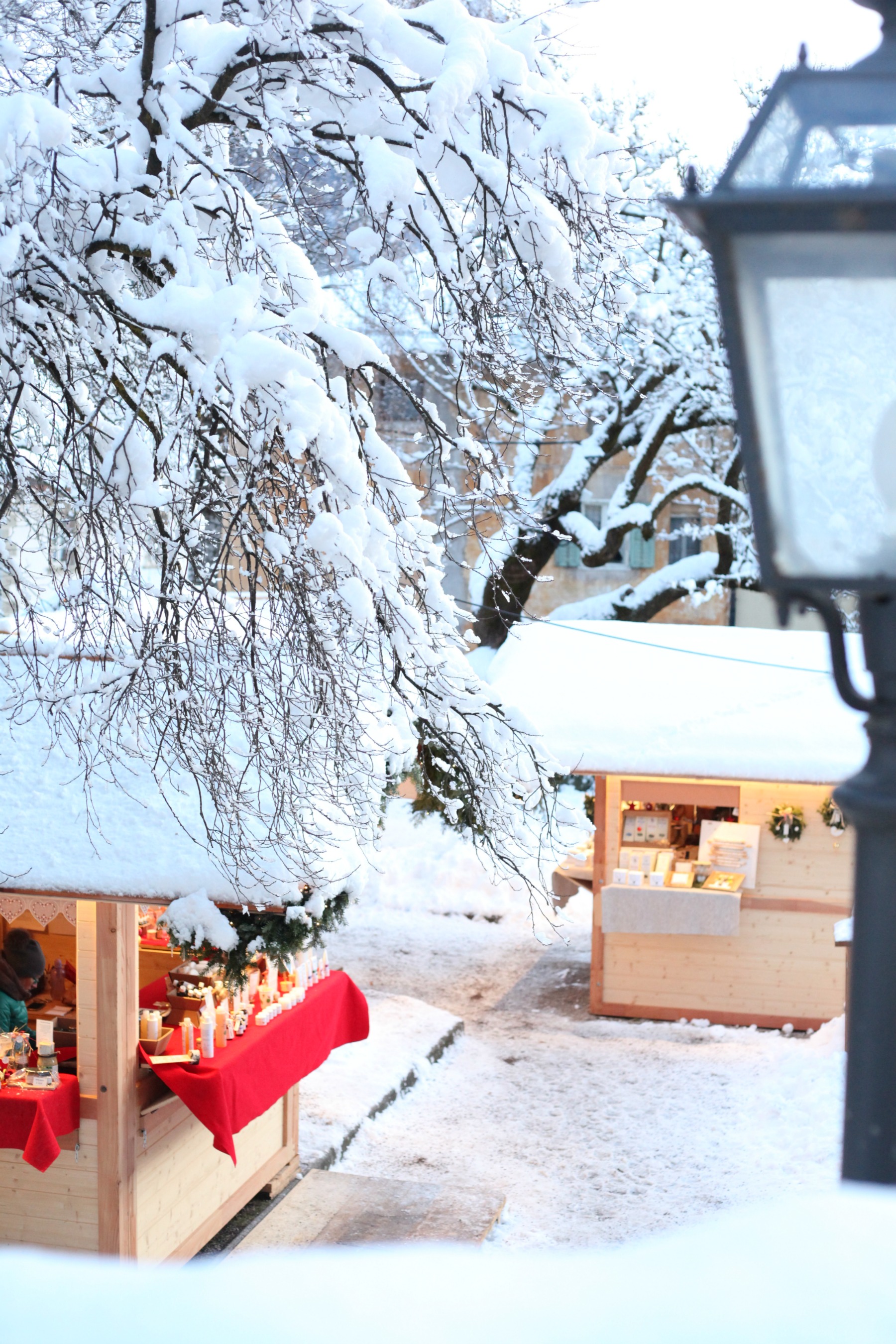 Christmas market in Cavalese, Val di Fiemme, Italy