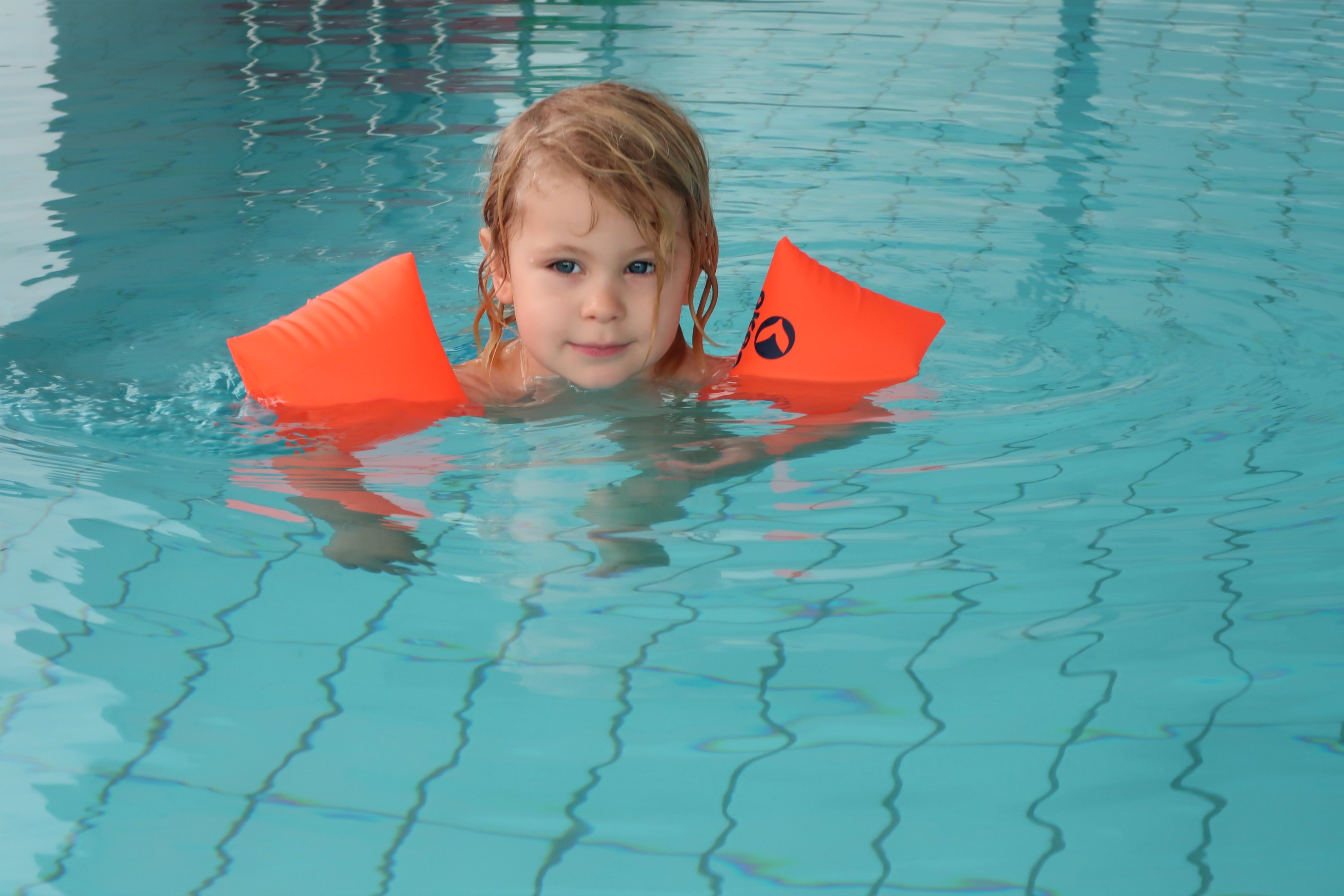 Swimming at the wellness centre in Cavalese, Val di Fiemme, Italy